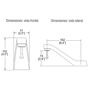 Llave economizadora para lavabo 2 L/min cromo TV105-2 - Helvex