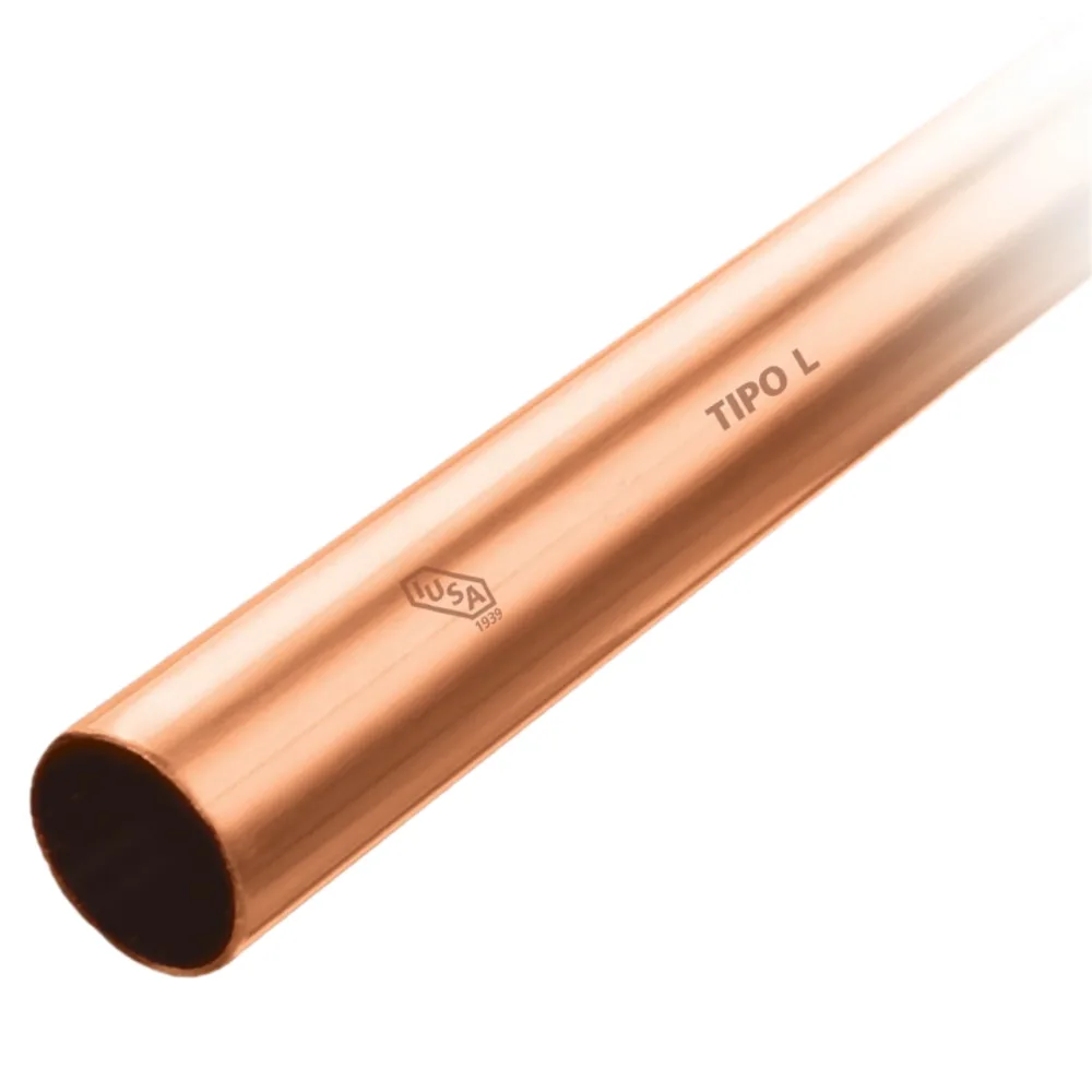 Tubo de cobre rígido tipo L 1/2” x 6 m – 308761 IUSACOBRE