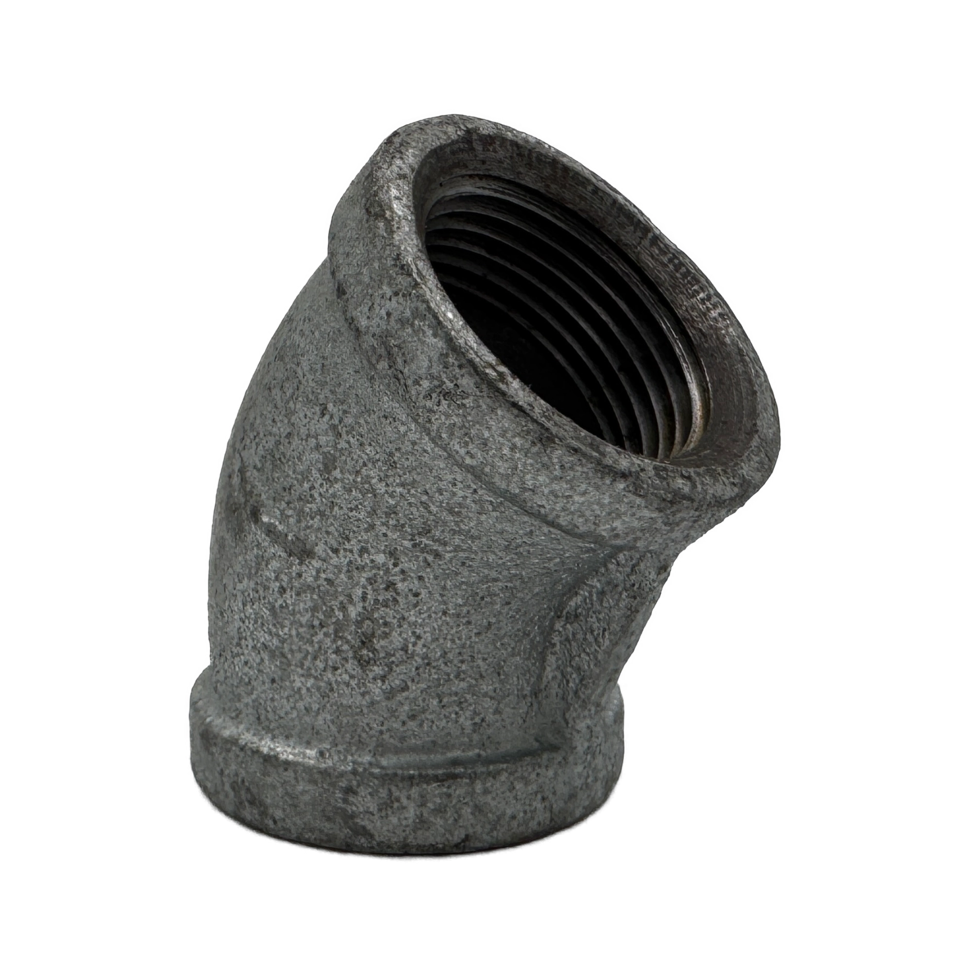 Codo galvanizado 45° x 1” roscado hembra-hembra Ferretería Onofre Codo galvanizado 45° x 1” roscado hembra-hembra