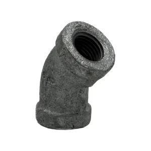 Codo galvanizado 45° x 1/4” roscado hembra-hembra