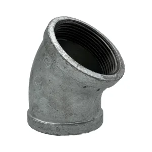Codo galvanizado 45° x 2 1/2” roscado hembra-hembra