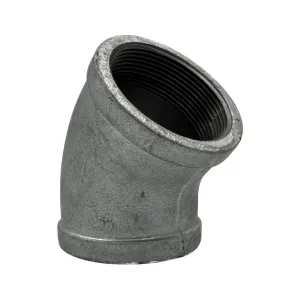 Codo galvanizado 45° x 2” roscado hembra-hembra