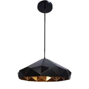 Luminario colgante geométrico metal negro Ø18 cm – MX-CL1816-N Maxxi