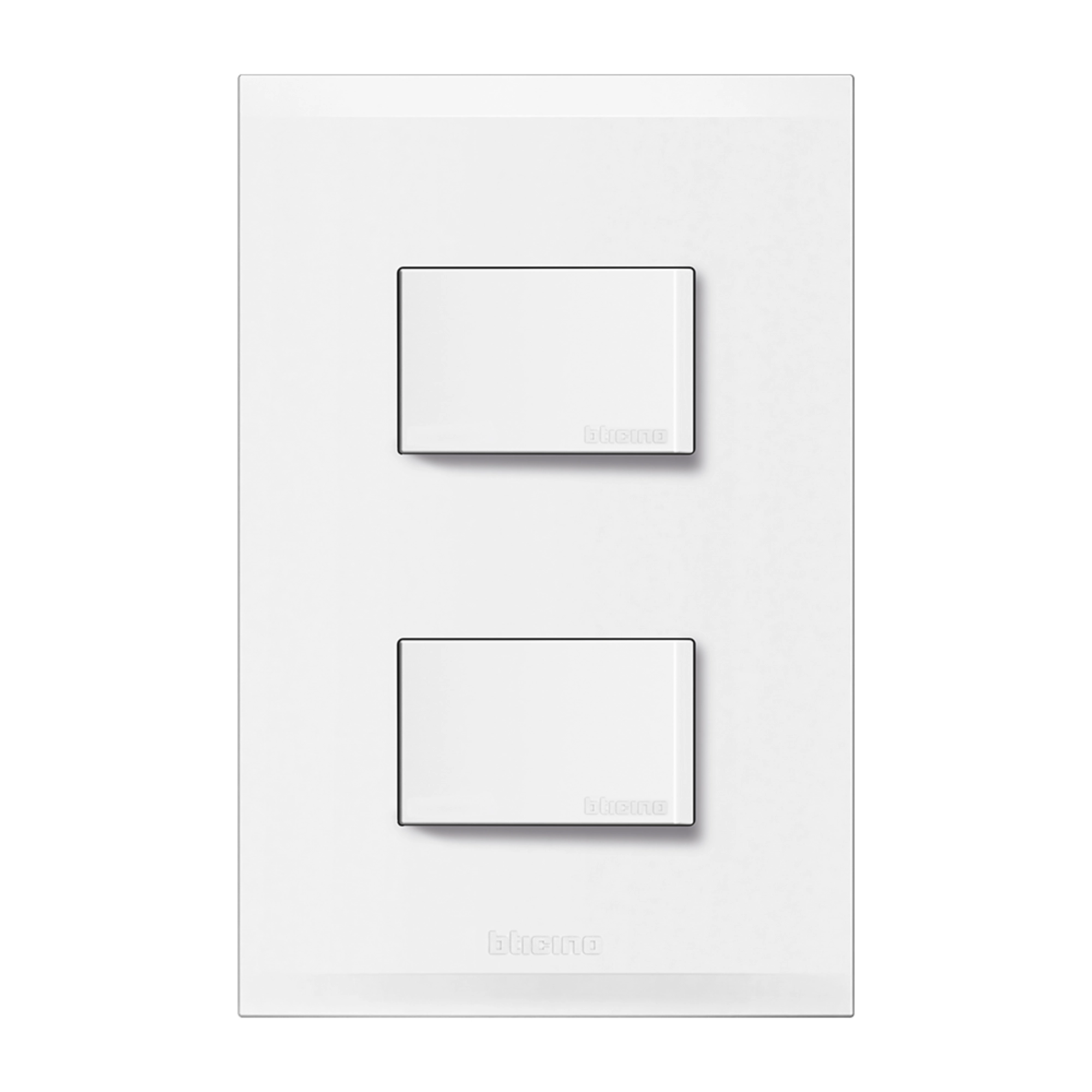 Placa con dos interruptores sencillos 15 A 127 V Forza 2 FZ2200B Bticino Ferretería Onofre Placa con dos interruptores sencillos 15 A 127 V Forza 2 FZ2200B Bticino