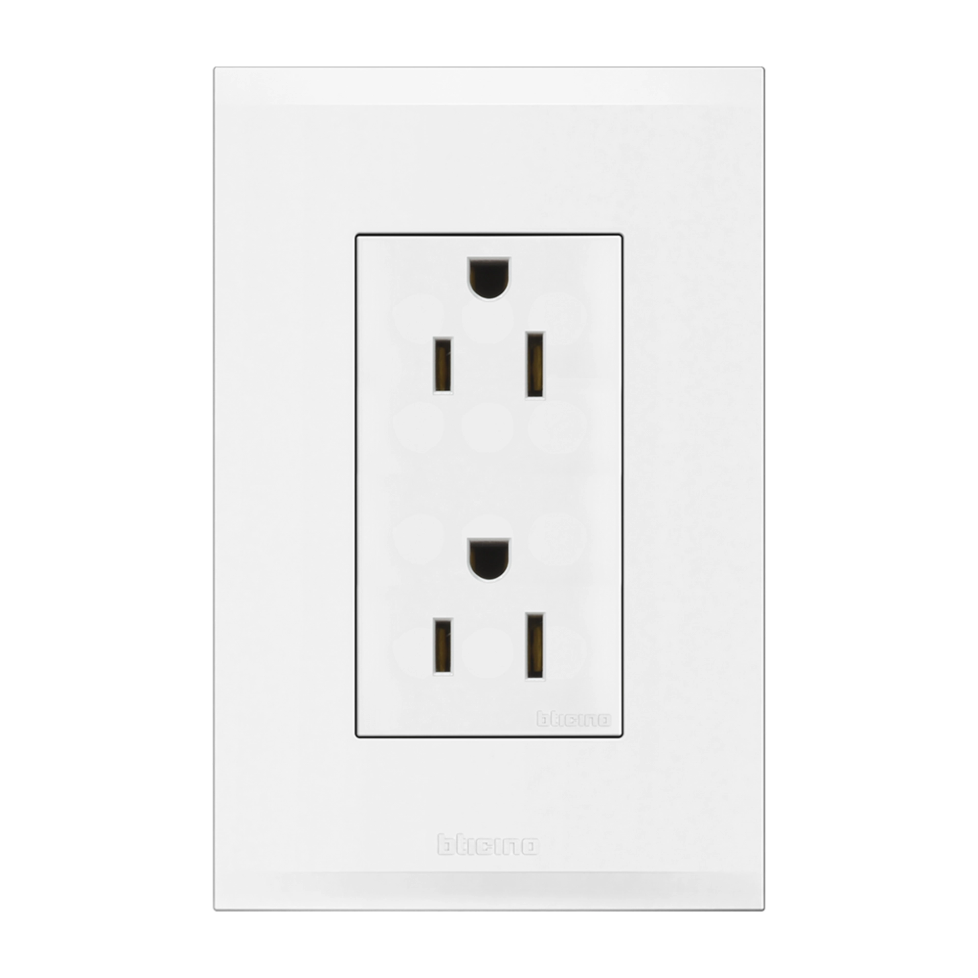 Placa con tomacorriente dúplex 15 A 127 V Forza 2 FZ2228B Bticino ferreteria onofre Placa con tomacorriente dúplex 15 A 127 V Forza 2 FZ2228B Bticino