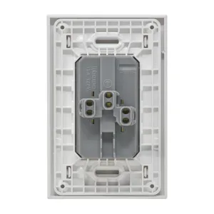 Placa con tomacorriente dúplex 15 A 127 V Forza 2 FZ2228B Bticino