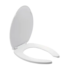 Asiento elongado cierre estándar para WC frente abierto antibacteriano – AT-2 Helvex