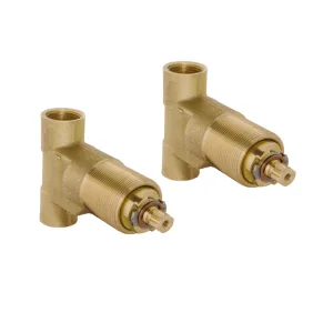 Juego de ensambles empotrables para regadera 1:2 pulg soldar sin chapetón – E-61-AQ Helvex