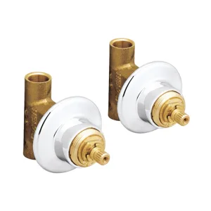 Juego de ensambles empotrables para regadera 1:2 pulg soldar – E-61-II Helvex