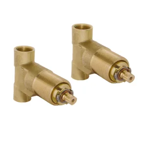 Juego de ensambles empotrables para regadera roscable 1:2 pulgada E-60-AQ Helvex