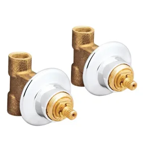 Juego de ensambles empotrables para regadera roscable 1:2 pulgada E-60-II Helvex