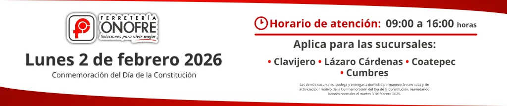 Horario especial 2 de febrero 2026