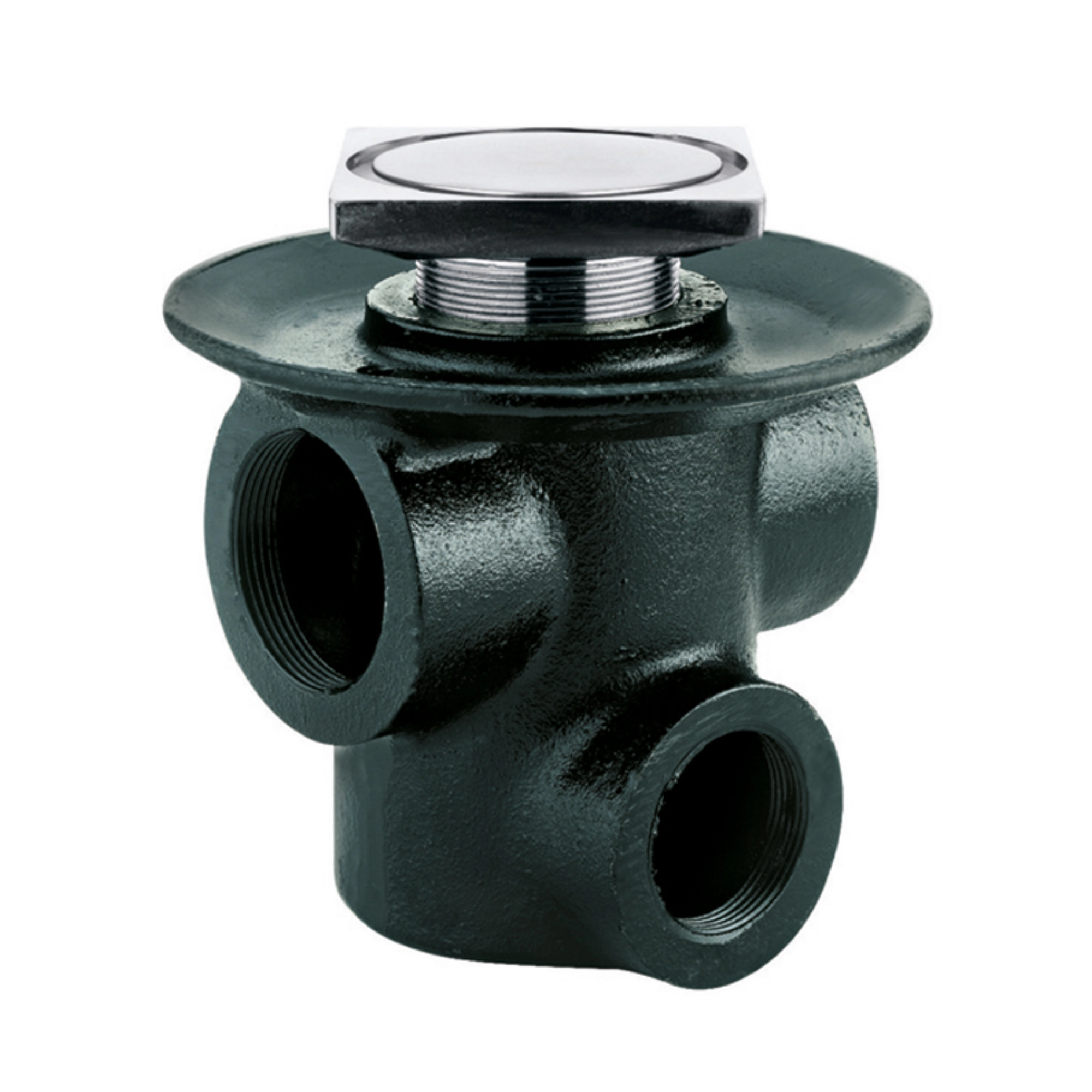 Coladera de contorno cuadrado 3 bocas con sello hidráulico - 25-CHL Helvex - Ferretería Onofre Coladera de contorno cuadrado 3 bocas con sello hidráulico - 25-CHL Helvex