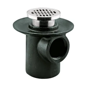 Coladera de rejilla redonda con salida lateral y sello hidráulico - 24 Helvex