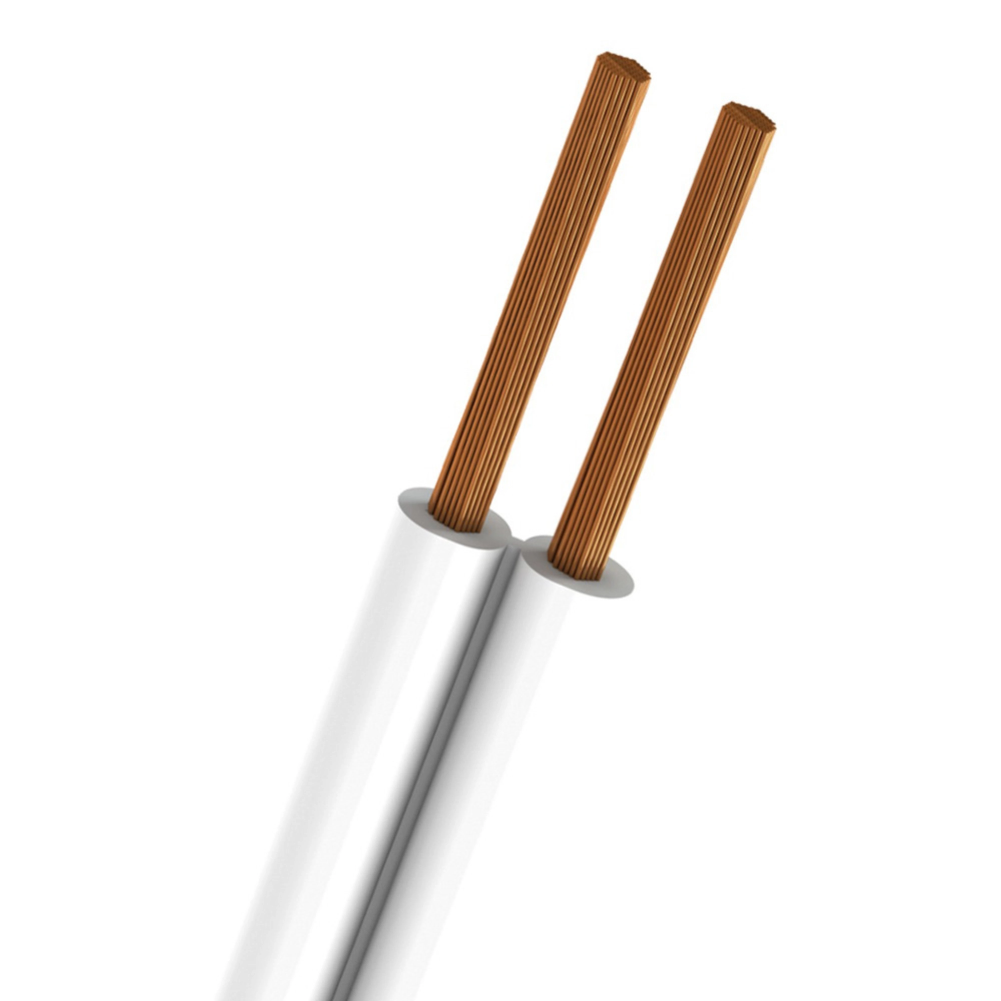 Cordón SPT calibre 14 AWG blanco por metro IUSA 301713 ferretería onofre Cordón eléctrico SPT calibre 14 AWG color blanco dos conductores paralelos de cobre, marca IUSA código 301713, venta por metro