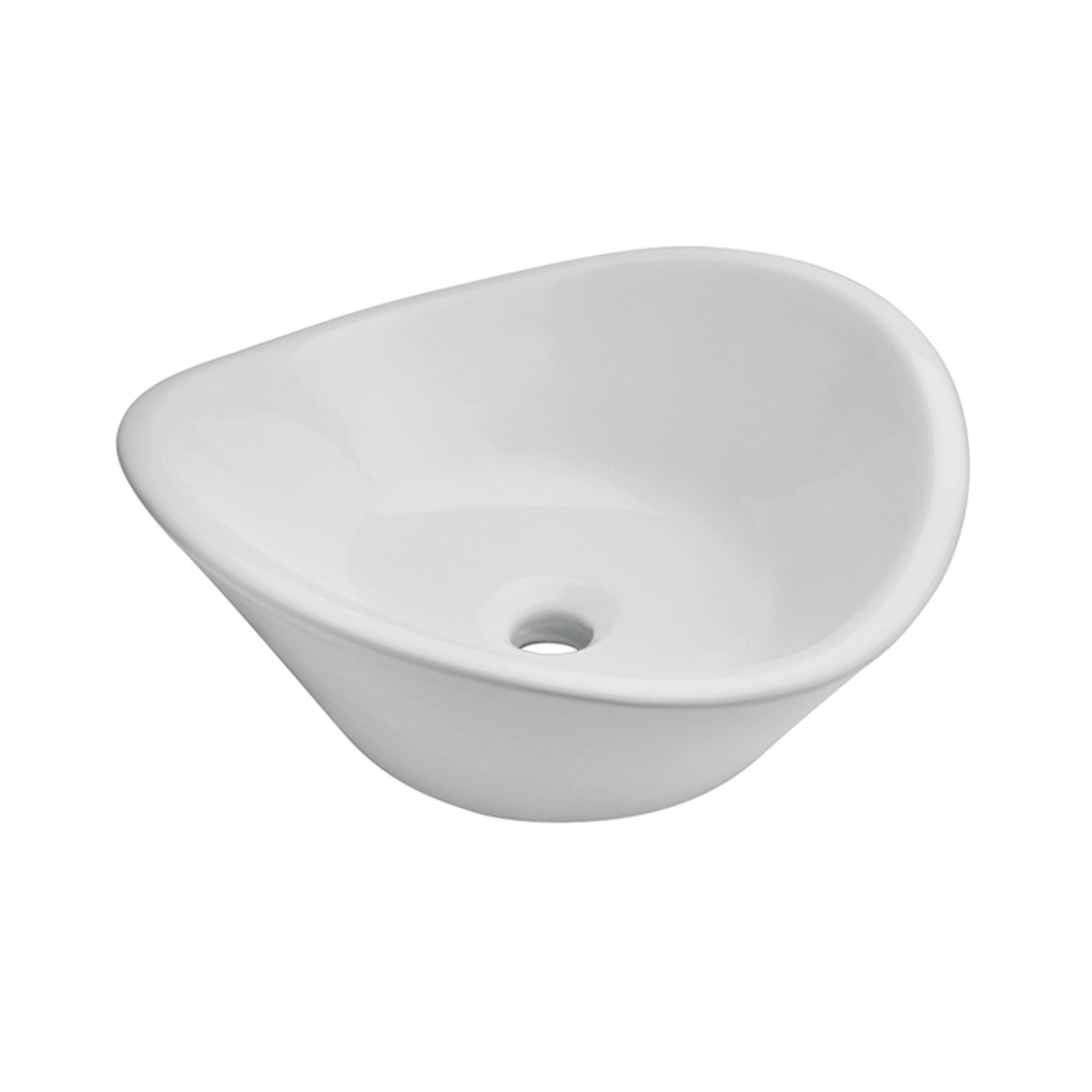Lavabo de sobreponer sin rebosadero cerámica blanca 425 mm – LV CASSINI Helvex - Ferretería Onofre Lavabo de sobreponer sin rebosadero cerámica blanca 425 mm – LV CASSINI Helvex