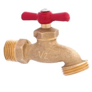 Llave de jardín compacta de latón 1/2 pulgada natural Dica 4119C