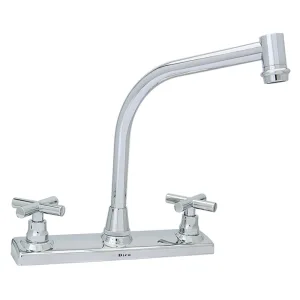 Llave mezcladora para fregadero 8 pulgadas cuello alto cromo – Dica 4323