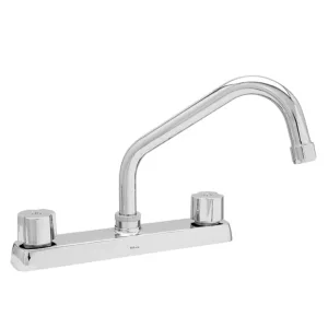 Mezcladora para fregadero 8 pulgadas dos manerales redondos cromo – Dica 4317