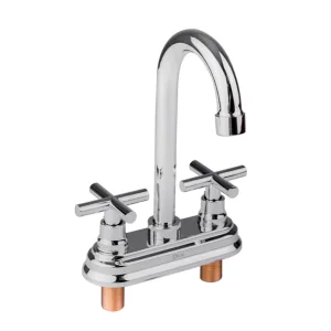 Mezcladora para lavabo 4 pulgadas manerales cruceta nariz giratoria cromo Dica 4061