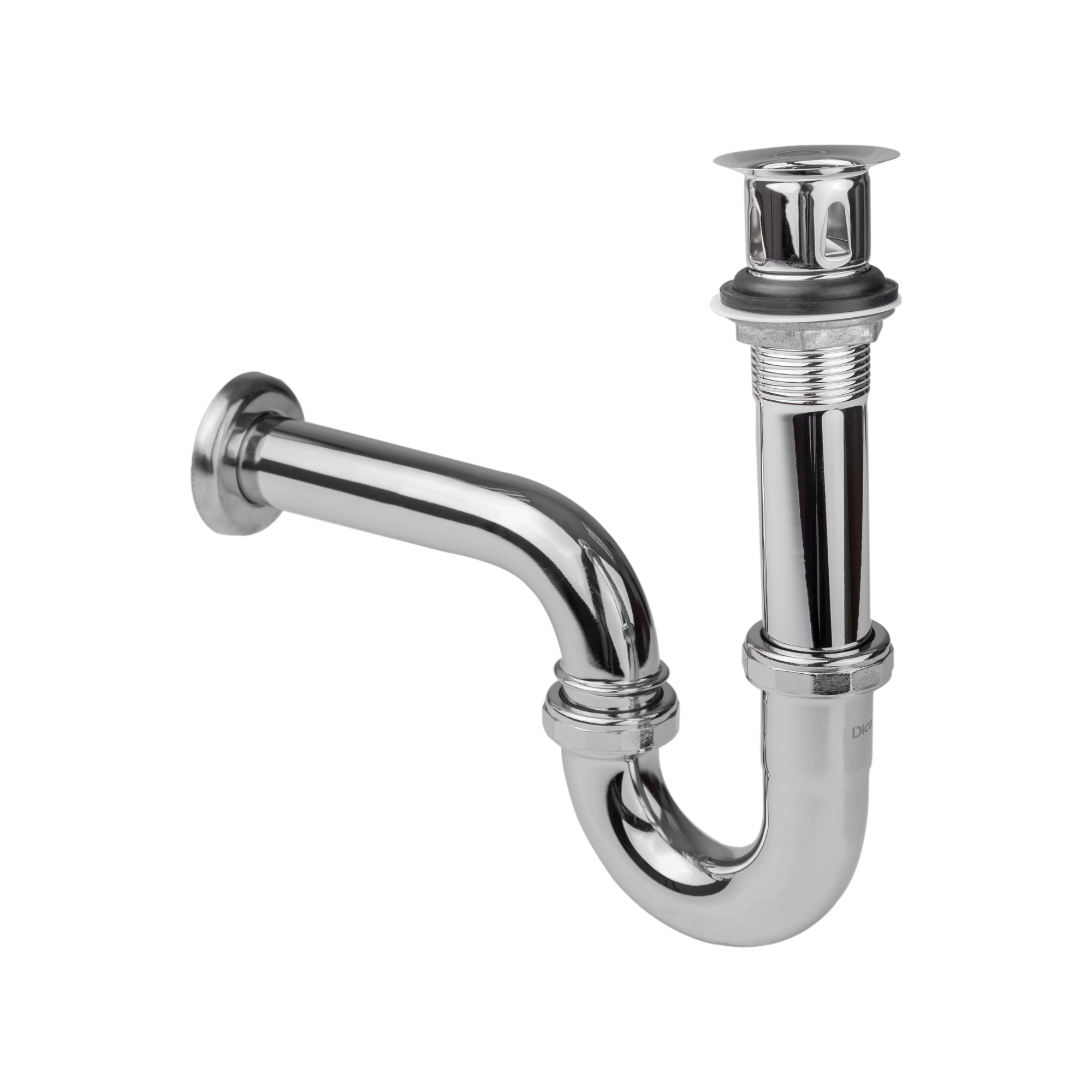 Céspol para lavabo tipo P Dica 4207 de latón cromado con contra incluida