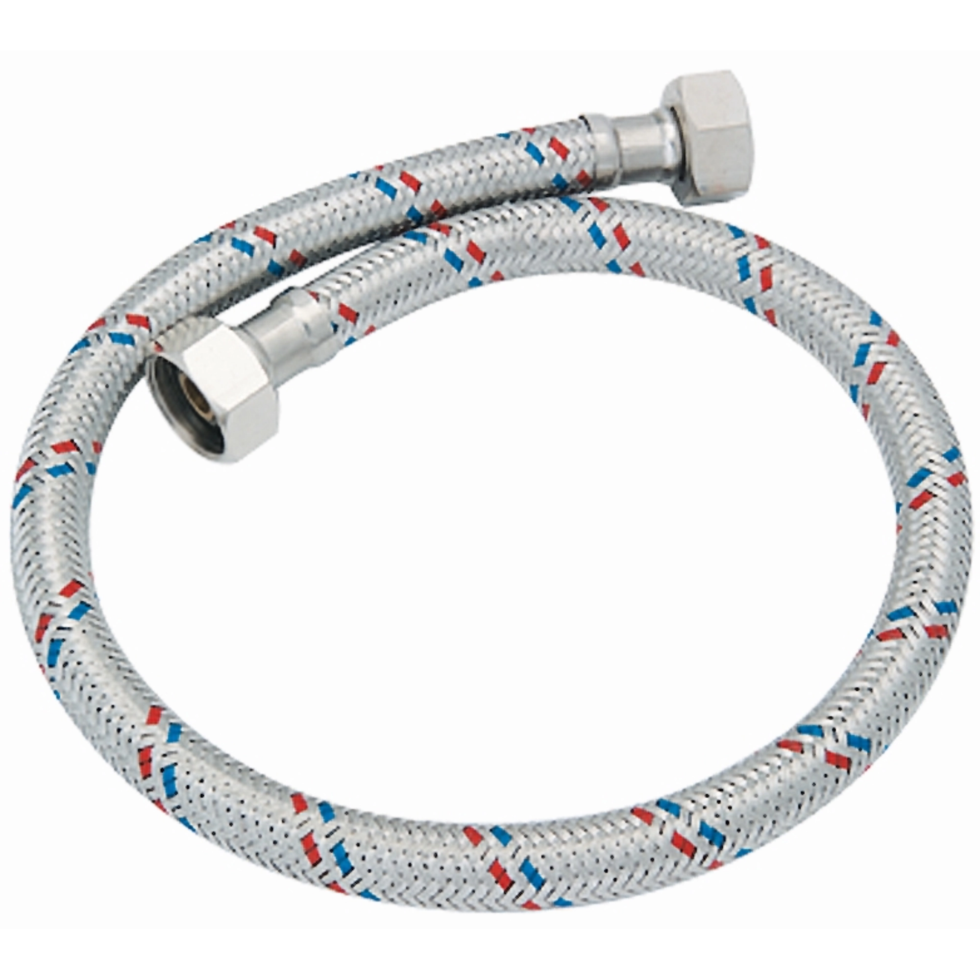 Manguera flexible para excusado 35 cm trenzado aluminio tuercas latón Dica 4135AL conexión 1/2 a 7/8 pulgada