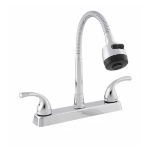 Mezcladora para fregadero Dica 4336TS con cuello flexible y acabado cromo de 8 pulgadas