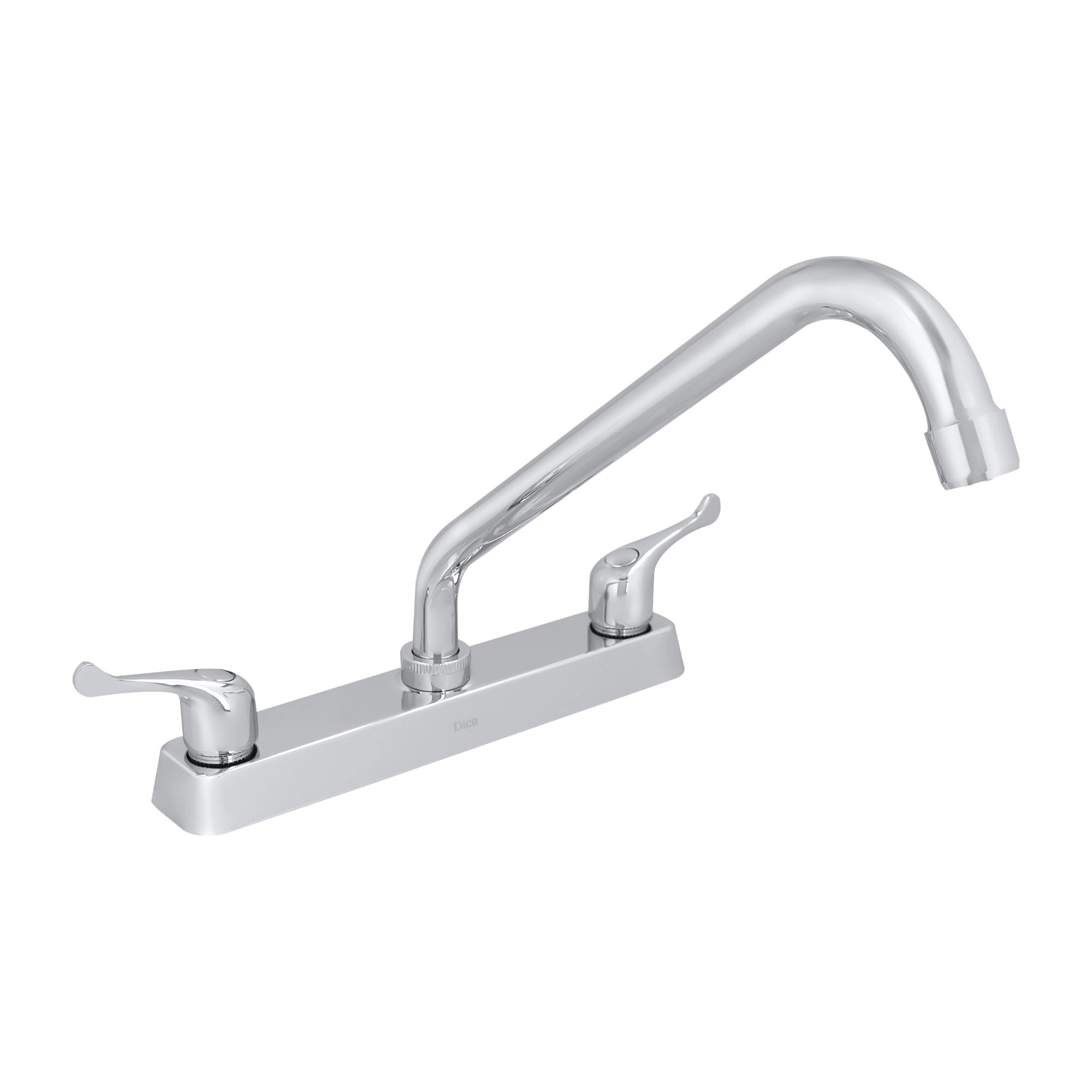 Mezcladora Dica cromada para fregadero de cocina de 8 pulgadas con doble maneral