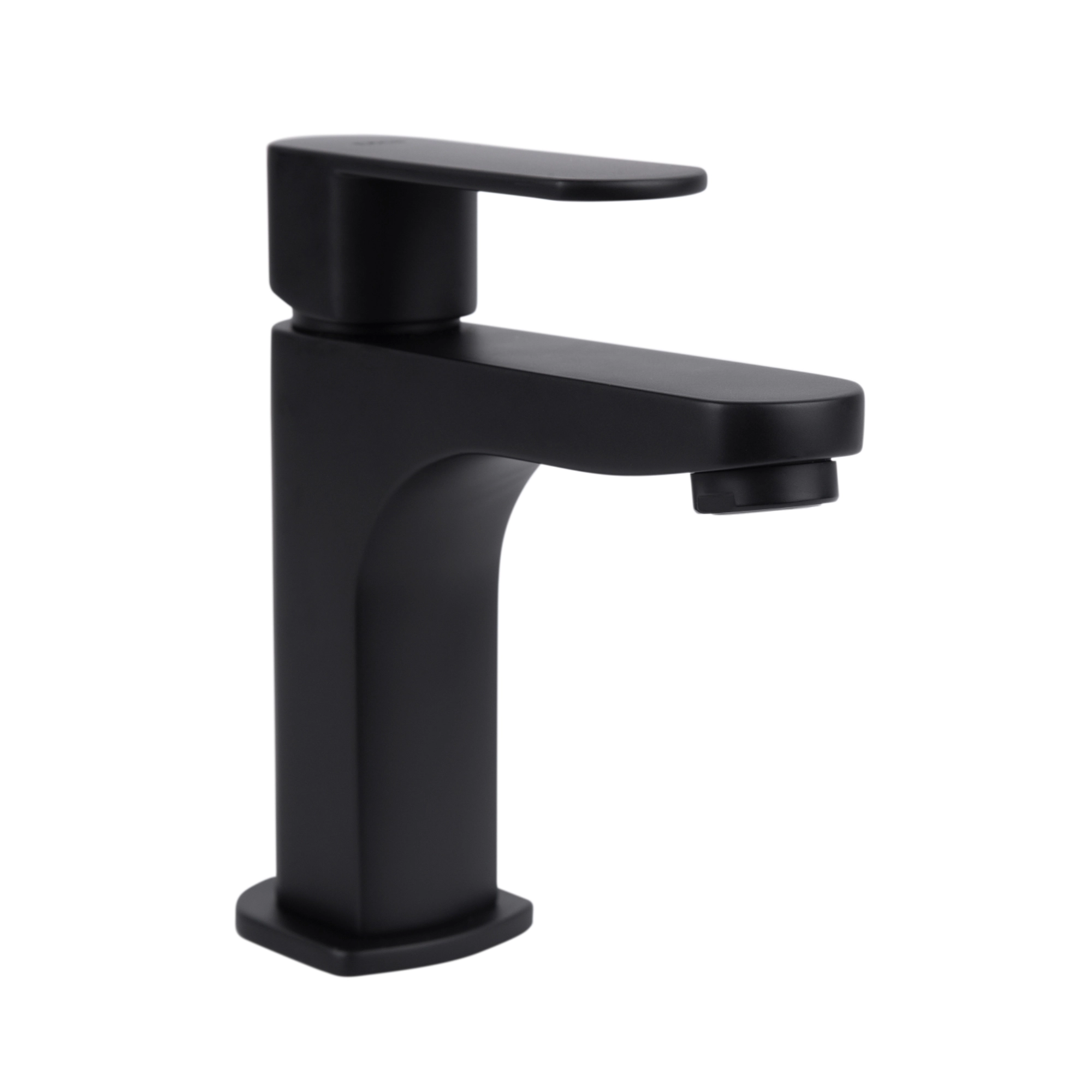Monomando corto para lavabo negro mate DICA 4438.2 con diseño compacto y palanca superior