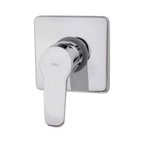 Monomando de empotrar para regadera DICA 4475E con placa cuadrada y acabado cromo