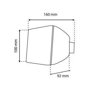 Arbotante LED BOX de Boomer, 160 × 100 × 92 mm, IP 20