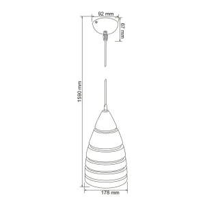 Lámpara colgante de aluminio Tecnolite CTL-7460/AL LUINI para E27