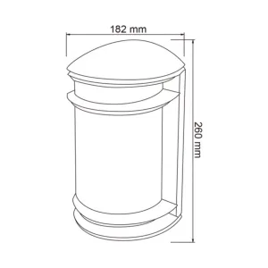 Luminario de muro blanco Tecnolite H-945/B URBINO para lámpara E27