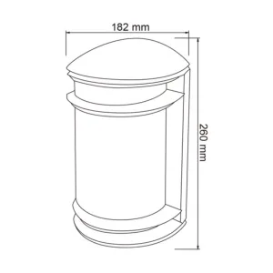 Luminario de muro satinado Tecnolite H-945/S URBINO para lámpara E27