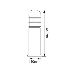 Luminario de piso sobreponer gris aluminio Tecnolite H-410/S ALMODOVAR para E27