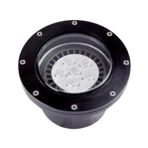 Luminario empotrado de piso exterior negro Tecnolite H-615/NG para AR111 G53