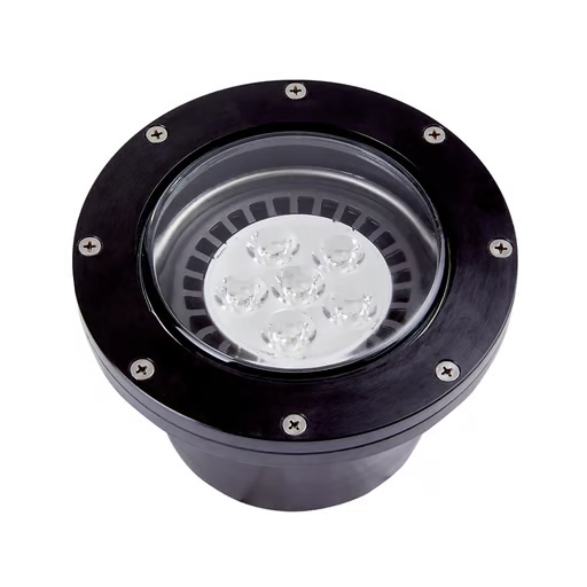 Luminario empotrado de piso exterior negro Tecnolite H-615/NG para AR111 G53