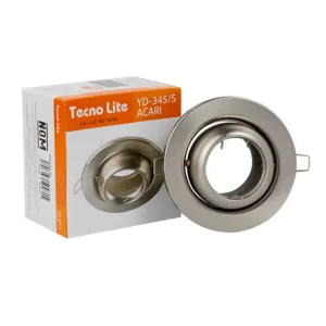 Luminario empotrado orientable satinado Tecnolite YD-345/S ACARI para LED GX5.3