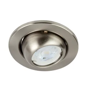 Luminario empotrado orientable satinado Tecnolite YD-345/S ACARI para LED GX5.3