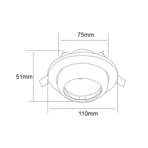 Luminario empotrado orientable satinado Tecnolite YD-345/S ACARI para LED GX5.3
