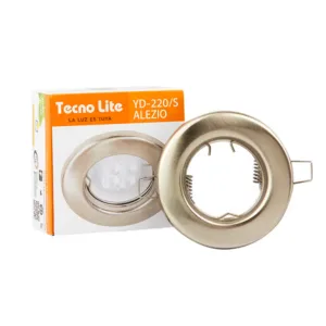 Luminario empotrado redondo satinado Tecnolite YD-220/S ALEZIO para LED GX5.3