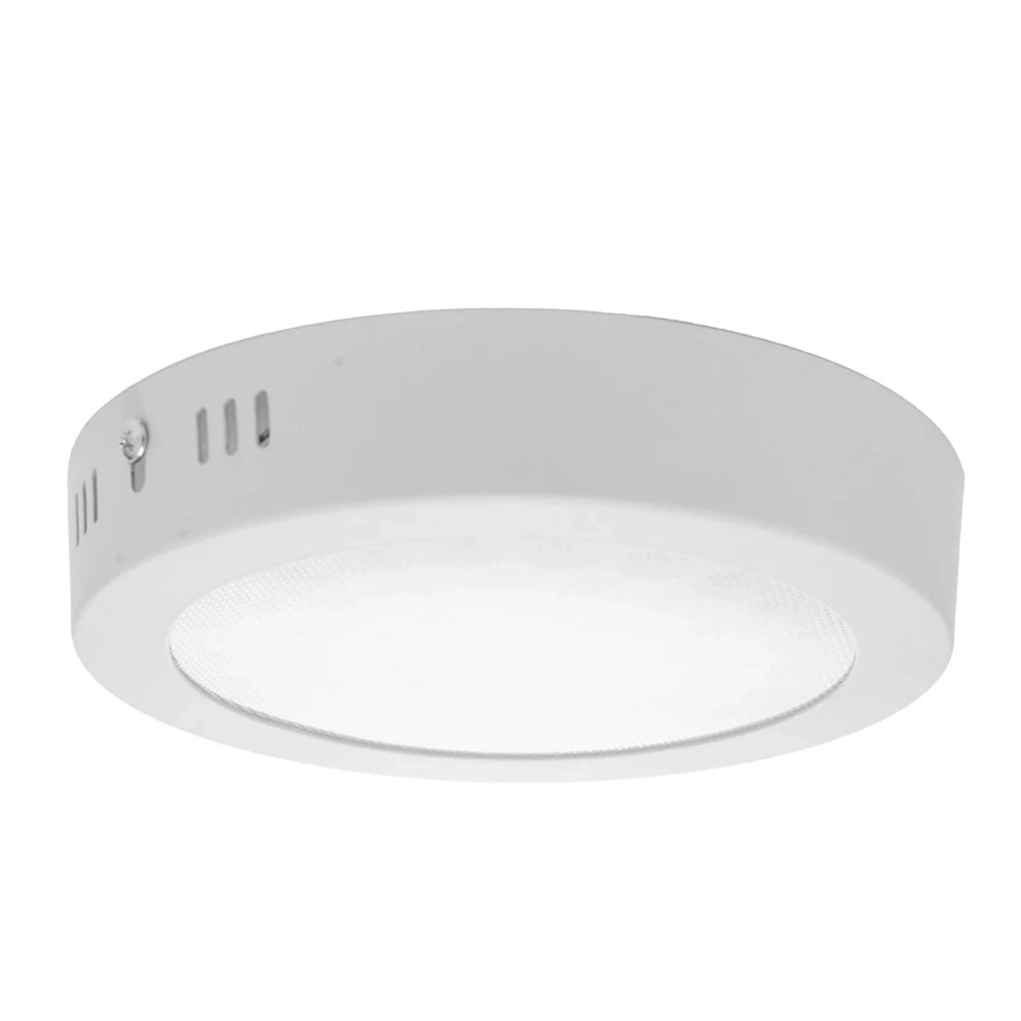 Panel LED de sobreponer redondo 12 W MINI PANEL ÓPTICO – Boomer FERRETERÍA ONOFRE Panel LED de sobreponer MINI PANEL ÓPTICO de Boomer, Ø 118 × 32 mm, IP 20