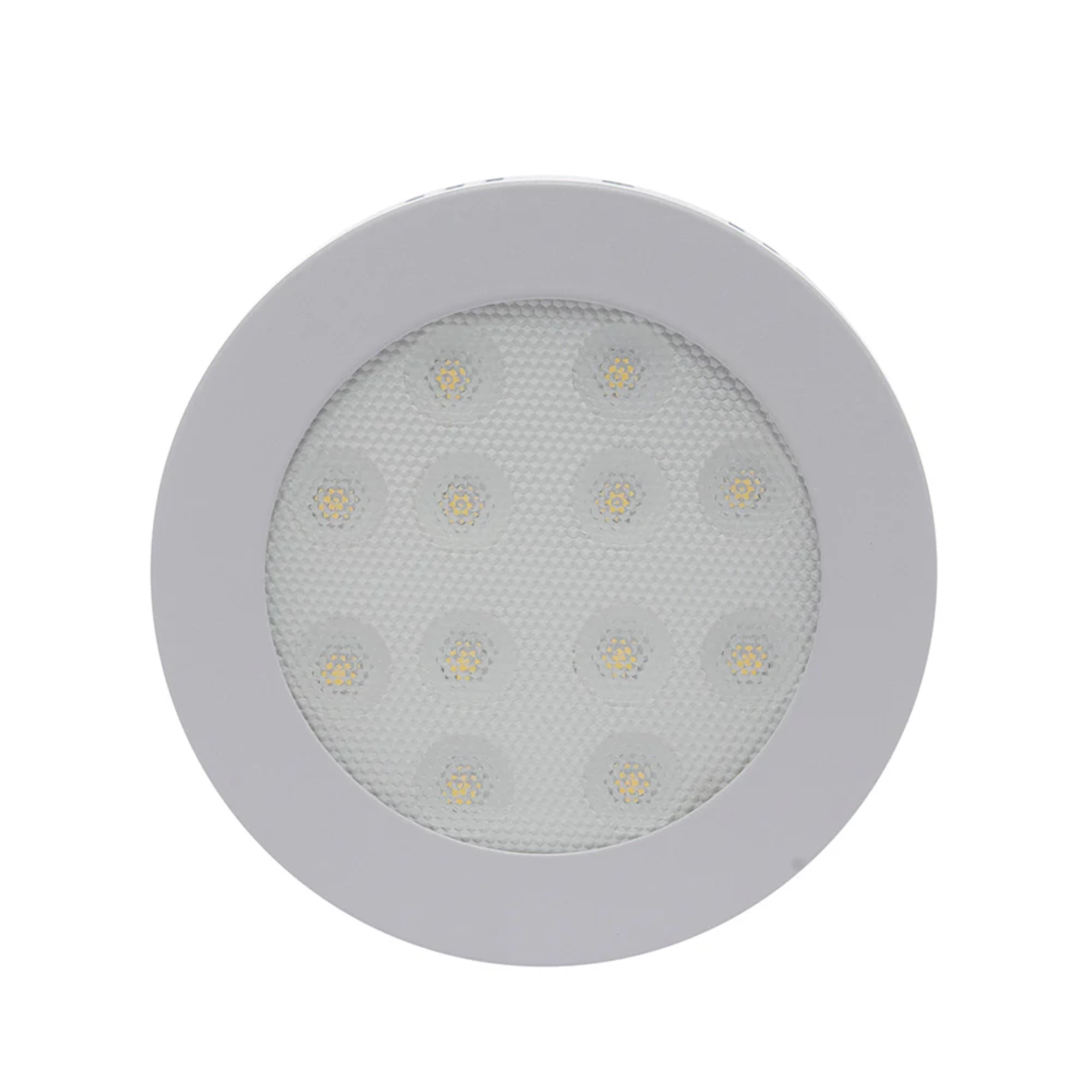 Panel LED de sobreponer redondo 12 W MINI PANEL ÓPTICO – Boomer ONOFRE Panel LED de sobreponer MINI PANEL ÓPTICO de Boomer, Ø 118 × 32 mm, IP 20