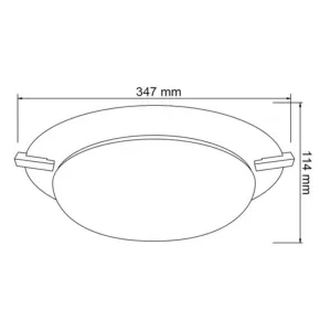 Plafón sobreponer techo satinado Tecnolite PTL-7050/S LAZIO doble E27