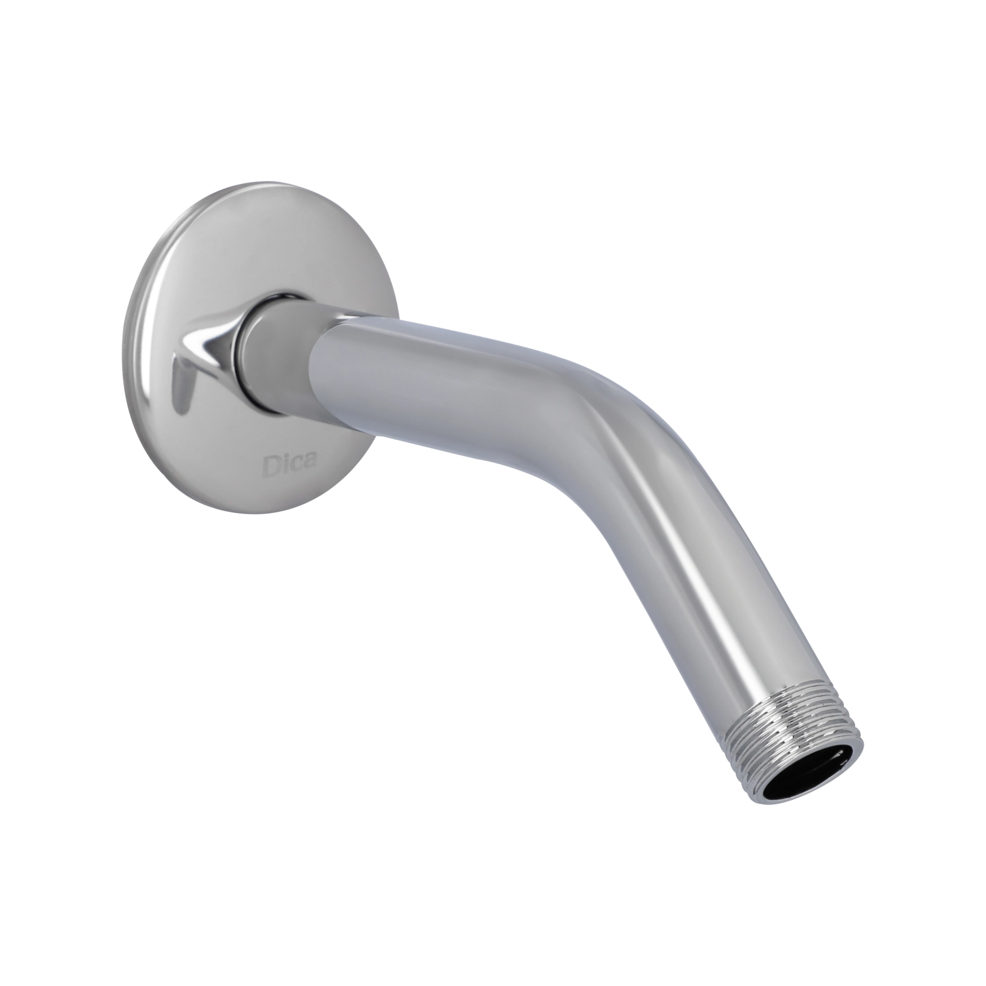 Brazo corto para regadera DICA con chapetón acabado cromo, modelo 4552, Brazo Para Regadera