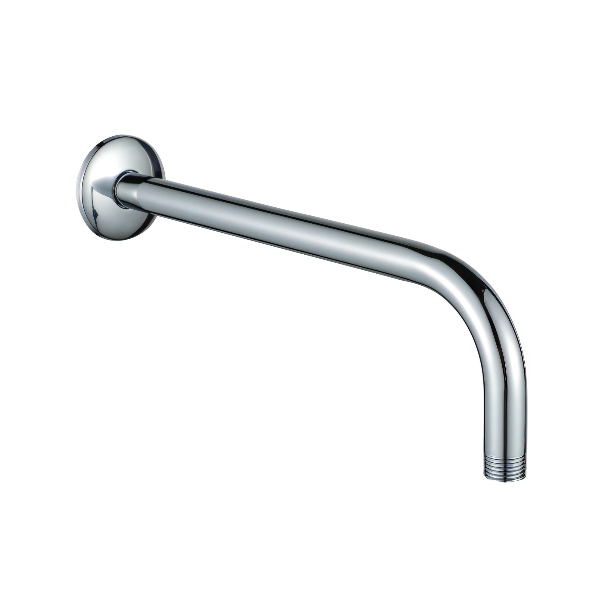 Brazo para regadera Dica cuadrado 30cm a pared con chapetón cromo - Ferretería Onofre Brazo para Regadera DICA Cuadrado 30cm a Pared con Chapetón Cromo, modelo 4552BRR, Brazo Para Regadera