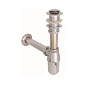 Céspol Dica de bote chico con contra y rebosadero para lavabo, modelo 4206, Cespoles Para Lavabo Y Fregadero