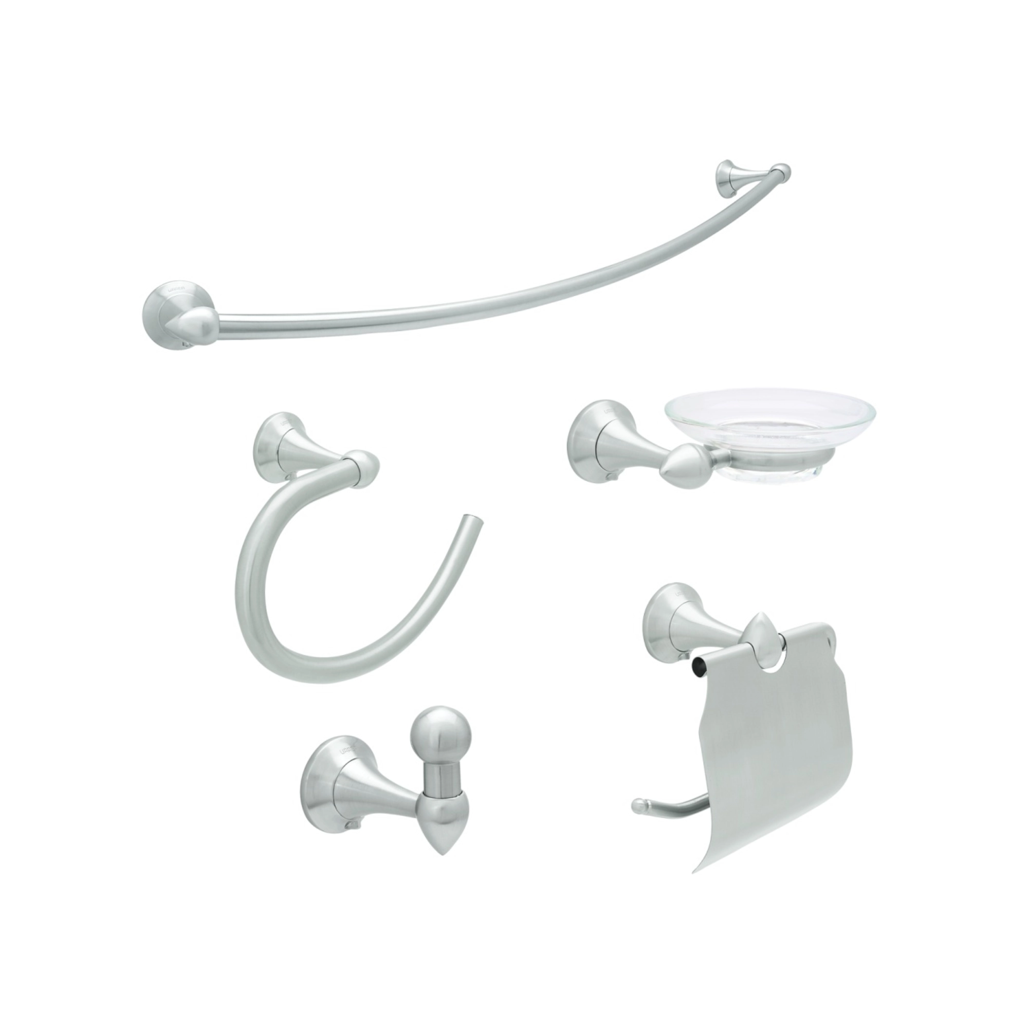Juego de 6 accesorios para baño Urrea acabado cromo, modelo 3100, Accesorios Para Baño
