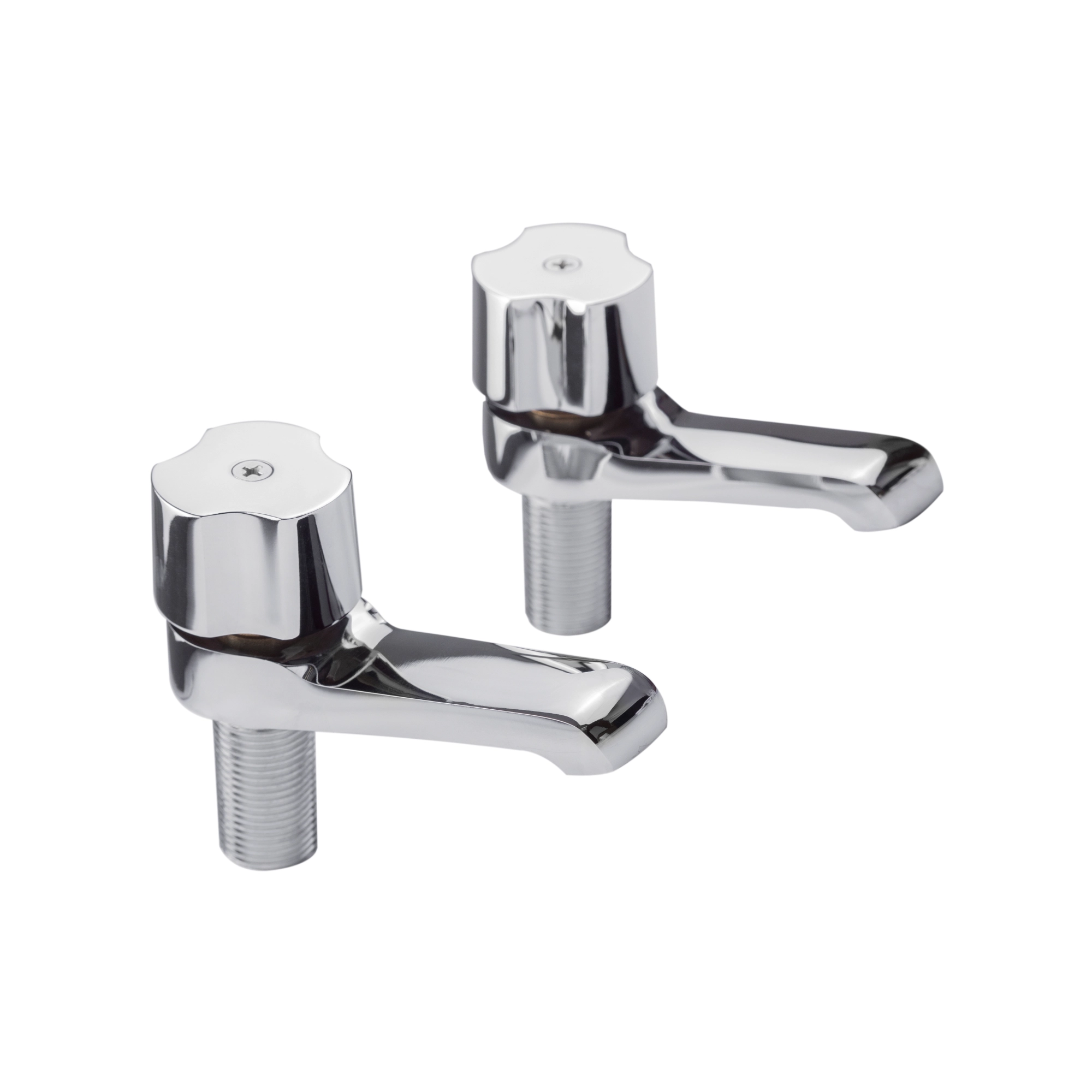 Juego de Llaves Individuales para Lavabo con Manerales DICA Cromo, modelo 4242, Llaves Individuales Lavabo, Fregadero O Ta...