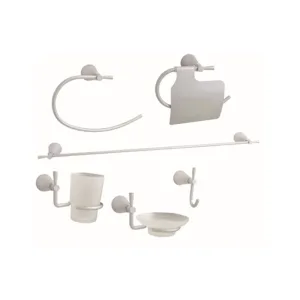 Juego de accesorios Dica de 6 piezas para baño acabado cromo, modelo 2800, Accesorios Para Baño